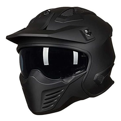 Ilm Open Face Motocicleta 3/4 Medio Casco Para Ciclomotor A