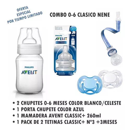 Mamadera + Chupete + Clip Avent Philips