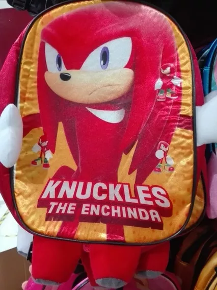 Mochila Sonic Knuckles The Enchinda Niños Sonic Bag Escolar