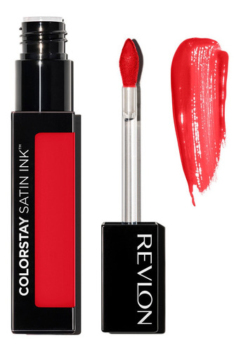 Labial Líquido Revlon Colorstay Satin Ink Fire & Ice Rojo Fire & Ice