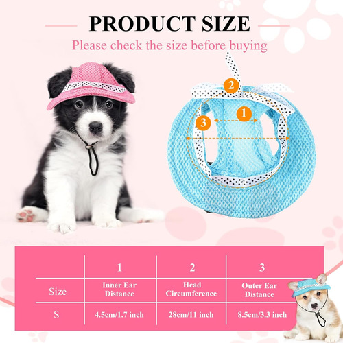 Gorro Frienda Para Perro, 2 Unidades, Parasol Para Mascotas,