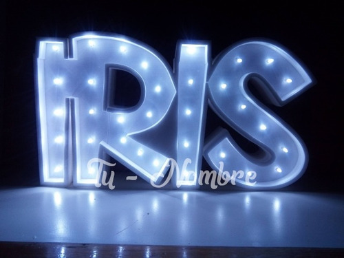 Nombres Iluminados 4 Letras 20 Cm Polyfan Tunombreimporta