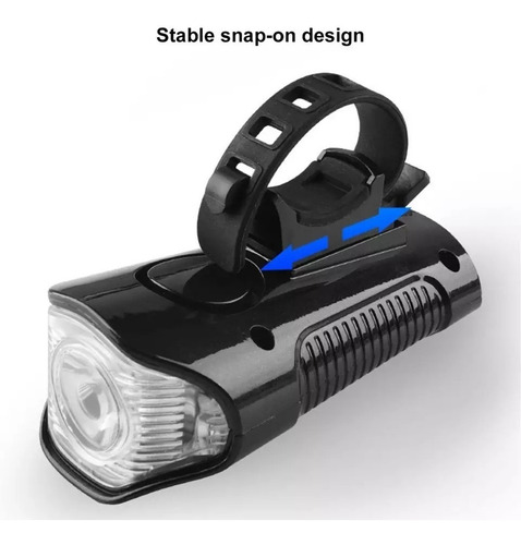 Luz Led Delantera Para Bicicleta Bocina Recargable
