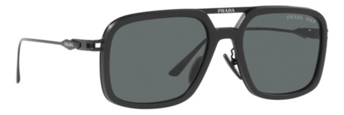 Óculos De Sol Prada Preto Polarizado 0pr57zs1bo5z155 Lente Cinza-escuro