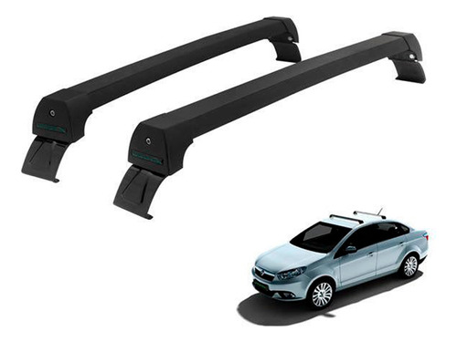 Rack Long Life Sport Alum. Preto P/ Fiat Grand Siena (pgsi)