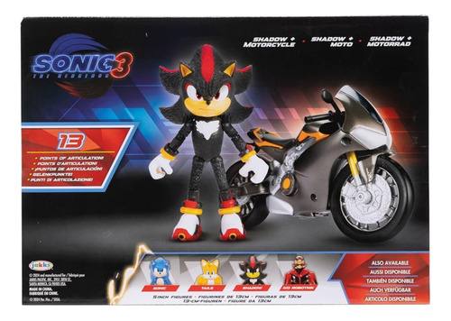 Sonic Shadow Moto The Hedgehog 3 Negro