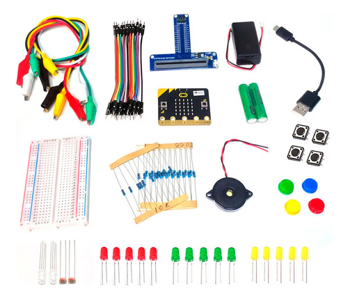 Kit Iniciante Robótica Para Microbit Com Tutorial + 90 Pcs 