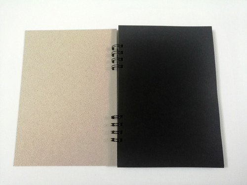 Imagen 2 de 7 de Bitácora Cartulina Negra Cuaderno Para Dibujo Blackbook 60h
