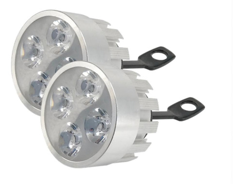 Par Faro Auxiliar 4 Led 12v-24v Moto Con Soporte - Xp Moto