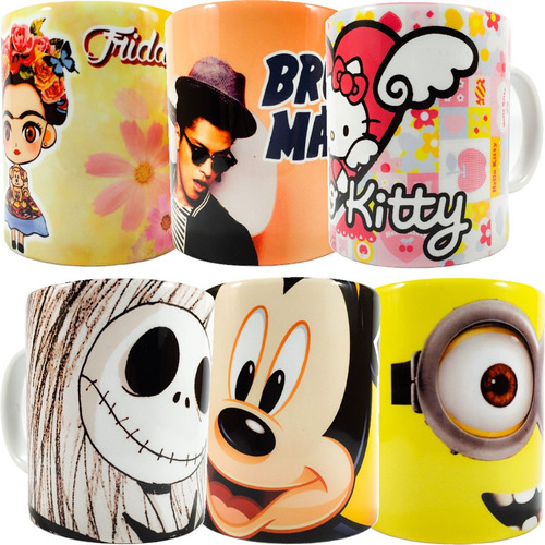 22 Tazas 11oz Personalizadas Sublimadas A Color Alta Calidad