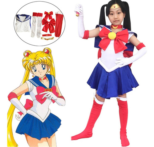 Disfraz De Anime Sailor Moon Cos Tsukino Usagi Para Niñas