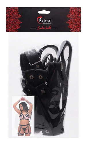 Imagem 4 de 4 de Kit Cinta Liga E Sutiã Harness Sensual Êxtase