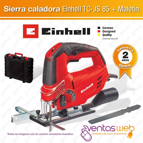 Imagen 3 de 9 de Sierra Caladora Electrica Manual Einhell Maletin + Set Bosch