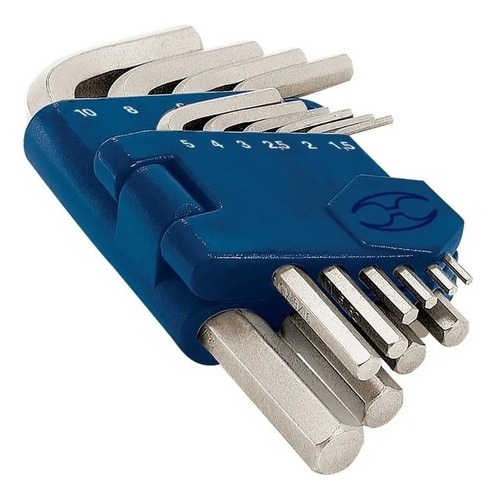 Imagen 3 de 10 de Kit De 13 Llaves Allen Milimetricas Calidad Acero Al Cromo