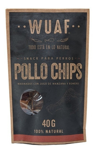 Wuaf Snack Para Perros Pollo Chips 40 G