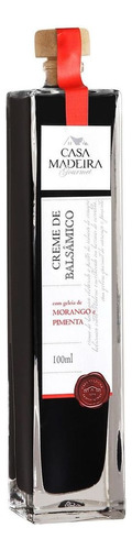 Creme Balsâmico Geleia de Morango e Pimenta Casa Madeira Gourmet Vidro 100g