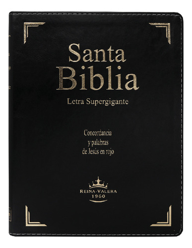 Biblia Reina Valera 1960 Letra Supergigante Imit. Piel Negro