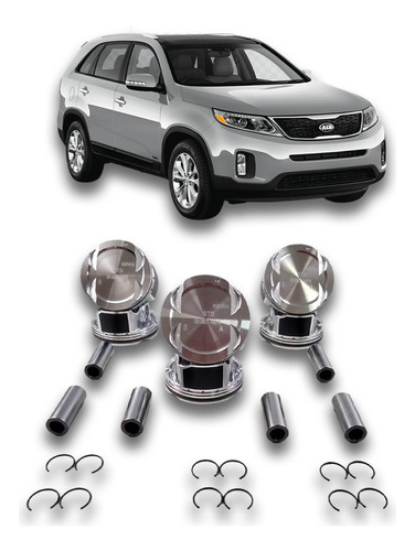 Jogo De Pistão Kia Sorento 3.5 V6 Std Com Trava Cava Funda