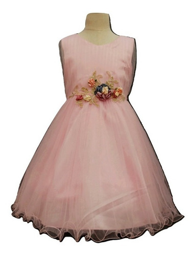 Imagen 1 de 2 de Vestido Importado Nena De Tull Para Comunión Fiesta Eventos Talle4a18