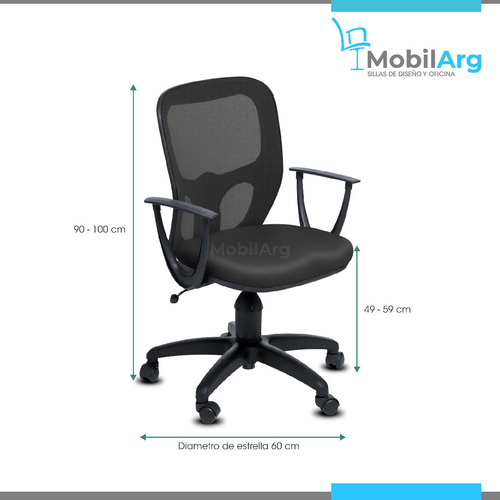 Sillon De Oficina India Ejecutivo Ergonomico Respaldo Red Neumático Garantia Oficial + Envio Gratis