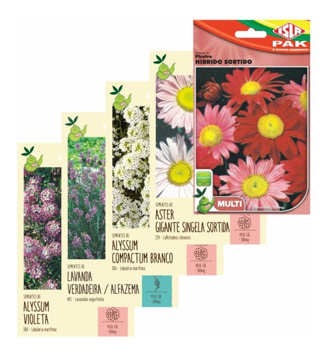 Kit 10 Tipos Sementes De Flores Que Atraem Abelhas + Brinde
