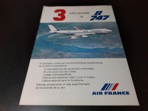 (pb256) Publicidad Clipping Air France * 1976 (Usado)