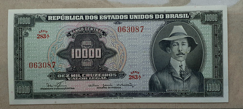 C060 Cédula 10.000 Cédula Do Santos Dumont Série 283 Sob/fe (Usado)