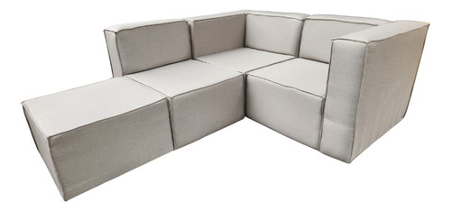 Sillon Sofa Modular Isla En Tela Lavable O Repele Liquidos Beige