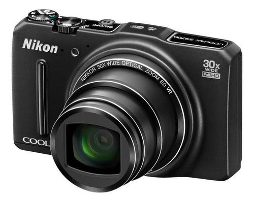  Nikon Coolpix S9700 compacta cor  preto