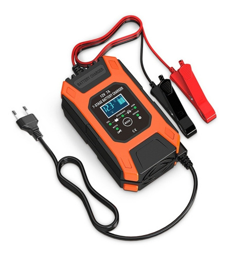 Imagem 6 de 8 de Carregador Bateria Carro Moto Eletronico 12v 24v 7ah Auto