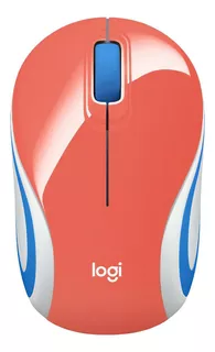 Mouse Mini Logitech M187 Coral Wireless Usb Color Coral