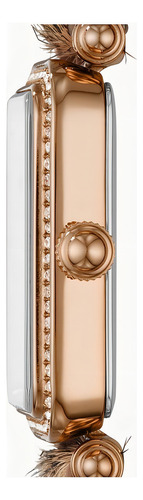 Reloj Mujer Fossil Correa De Piel Animal Print 28 Mm Es4684 Color del bisel Rosa dorado Color del fondo Rosa dorado