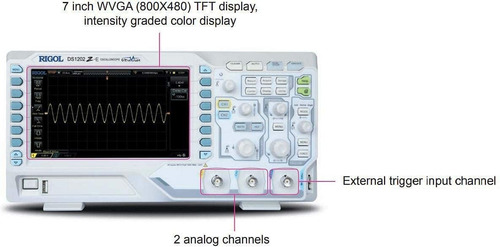 Osciloscopio Rigol Digital Ds1202z-e 200mhz 2 Canales
