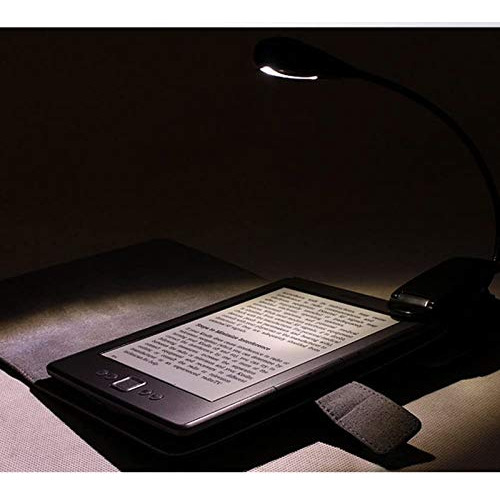 Luz De 5 Led De Libro Con Clip Funciona Con Bateria Y Usb