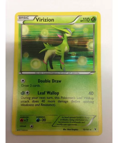 Carta Pokémon Lendário Virizion Trovões Perdidos