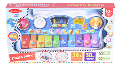 Piano Smart Didactico Infunbebe Ls3030 Color Multicolor