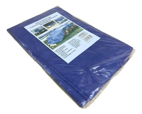 Lona Toldo Tipo Camping 10x8 100% Impermeable Con Ojales Color Azul