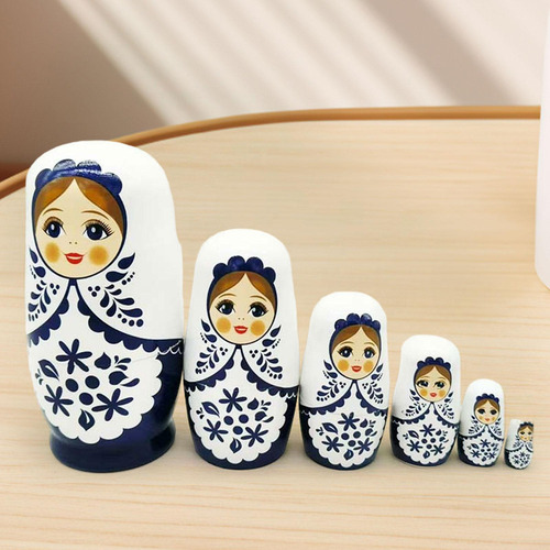 . 6 Peças Bonecas Russas Aninhadas Lindas Matryoshka