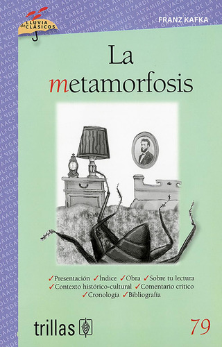 La Metamorfosis: , De Kafka, Franz. Lluvia De Clásicos, Vol. 1. Editorial Trillas, Tapa Pasta Blanda, Edición 1 En Español, 2022