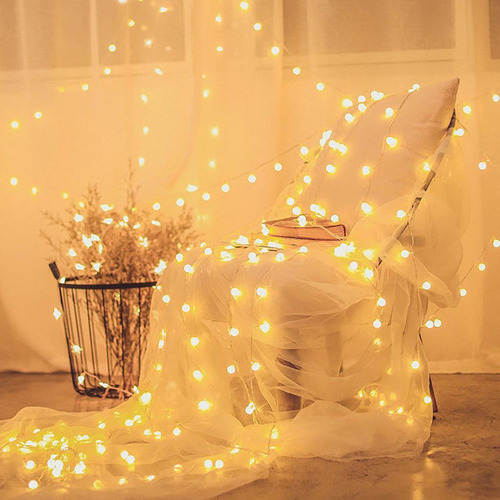 ( Cadena De Carga De Batería 100led Luz De Hadas Decoración