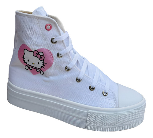 Tenis Urbano Tipo Bota Blanco Para Dama Basik