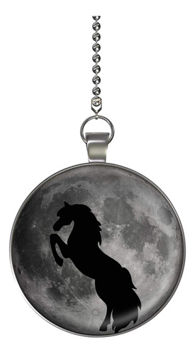 Colgante Cadena Diseño Luna Caballo Que Brilla Oscuridad