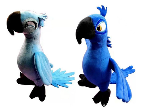 2 Piezas Río Azul Guacamayo Peluche Muñeca Juguetes