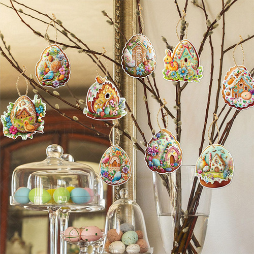 Jja Adornos Para Árboles De Pascua Adornos De Huevos De