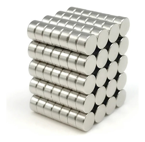 Imanes De Neodimio 6x3 Mm Super Potentes Niquelados X 50