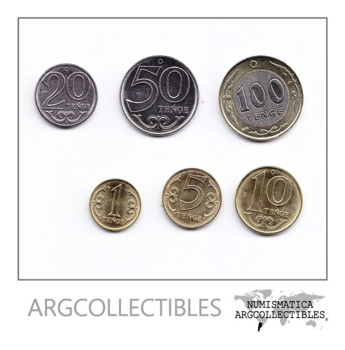 Kazajistan Set De 6 Monedas 2019 Teng Unc Sin Circular