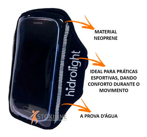 Faixa Para Braço Porta Celular Regulável Academia E Corrida
