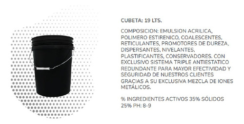 Cera De Pisos Lp Esd Disipativa (antiestatica) 19 Lts