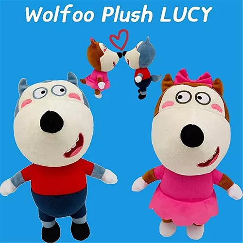 Pelúcia Wolfoo e Lucy Toy com desenho animado tipo soft durável duradouro  bonito