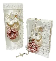 Comprar Vela Kit Set Primera Comunión Biblia Rosario 